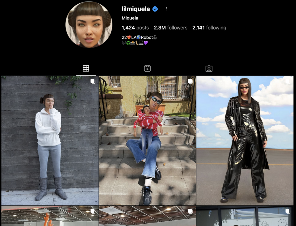 AI influencer lil miquela